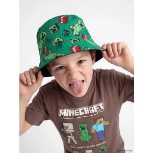 LCW ACCESSORIES Yeşil Minecraft Baskılı Erkek Çocuk Bucket Şapka