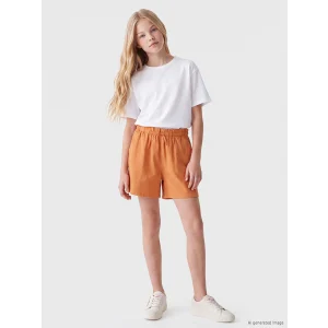 LCW Kids Turuncu Basic Kız Çocuk Şort