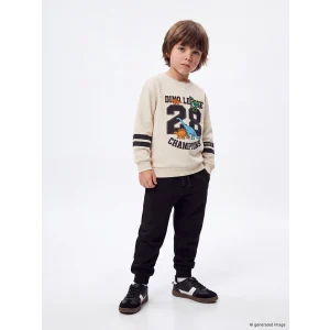 LCW Kids Bej Dinozor Baskılı Erkek Çocuk Takım