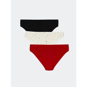 LCW DREAM Ekru Baskılı Bikini Külot 3lü