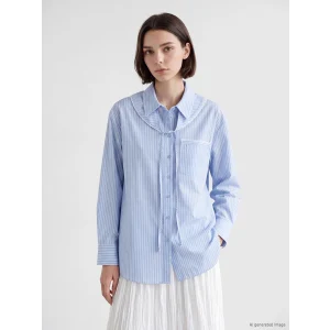 LCW Modest Mavi Çizgili Kadın Gömlek Tunik