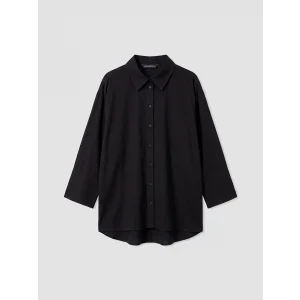 LCW EVERYDAY Siyah Dokulu Oversize Kadın Gömlek
