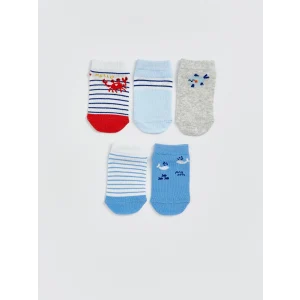 LCW baby Ekru Erkek Bebek Patik Çorap 5li Paket