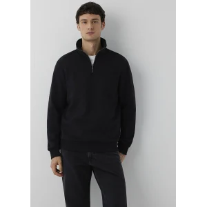 Mavi 0S20027-900 Yarı Fermuarlı Siyah Sweatshirt