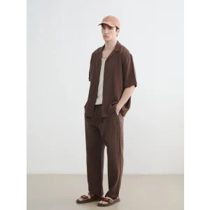XSIDE Kahverengi Loose Fit Erkek Müslin Pantolon