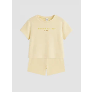 LCW baby Sarı Baskılı Kız Bebek Takım