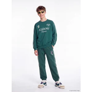 LCW Kids Yeşil Baskılı Erkek Çocuk Jogger Eşofman Altı