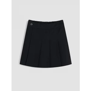 LCW Kids Siyah Kız Çocuk Pileli Gabardin Şort Etek
