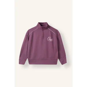 Defacto I1640A8BR354 Bordo Oversıze Yarım Fermuarlı Modal Sweatshirt Kız Çocuk
