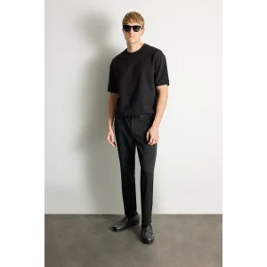 Defacto T6317AZBK27 Siyah Esnek Kumaş Jogger Düz Paça Her Yöne Esneyen Kumaş Pantolon