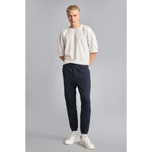 Defacto D5258AXNV64 Lacivert Slim Fit Bağcıklı Fermuar Cepli Pike Jogger Eşofman Altı