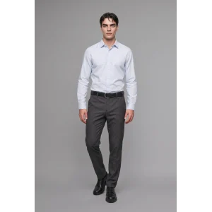 Defacto C7508AXAR163 Antrasit Tailored Fit Düz Paça Her Yöne Esneyen Yumuşak Tuşe Cepli Pantolon
