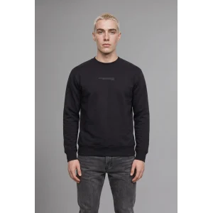 Defacto X8282AZBK81 Siyah Boxy Fıt Bisiklet Yaka Baskılı Sweatshirt