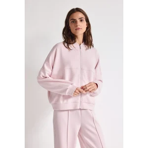 Defacto F1025AXPN38 Pembe Kolej Yaka Bomber Modal Hırka
