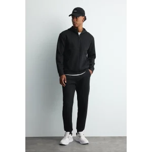 Defacto Z9112AZBK81 Siyah Ultra Yumuşak Slim Fit Standart Paça Skuba Dalgıç Kumaş Jogger Eşofman Altı