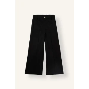 Defacto I3627A8BK81 Siyah Wide Leg Önü Cepli Gabardin Pantolon Kız Çocuk