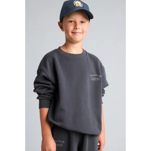Defacto H9683A8AR31 Antrasit Bisiklet Yaka Efekt Nakışlı Sweatshirt Erkek Çocuk
