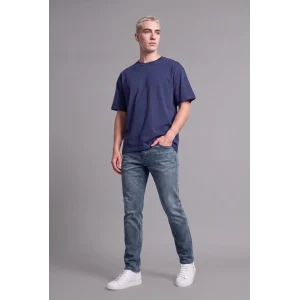 Defacto G6806AXNM84 İndigo Sergio Regular Fit Normal Bel Boru Paça Jean Pantolon
