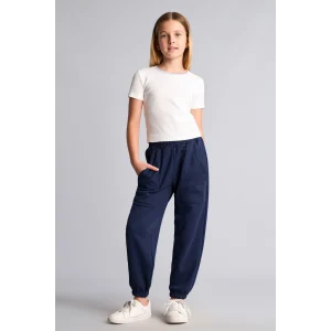 Defacto I2268A8NV244 Lacivert Yama Cepli Lastikli Jogger Fıt Eşofman Altı Kız Çocuk