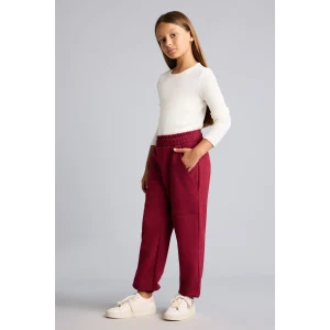 Defacto I2268A8BR204 Bordo Yama Cepli Lastikli Jogger Fıt Eşofman Altı Kız Çocuk