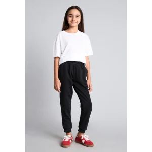 Defacto Y1226A6BK81 Siyah Jogger Fıt Esnek Belli Cepli Eşofman Altı Kız Çocuk