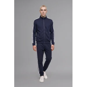 Defacto F0106AXNV146 Lacivert Nefes Alabilen Boxy Fit Fermuarlı Dik Yaka Sweatshirt