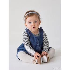 LCW baby İndigo Kız Bebek Elbise ve Tişört