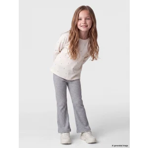 LCW Kids Gri Kız Çocuk Ribana İspanyol Paça Tayt