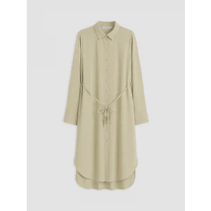 LCW EVERYDAY Haki Oversize Modal Karışımlı Kadın Gömlek Tunik