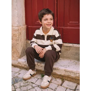 LCW Kids Kahverengi Çizgili Erkek Çocuk Takım