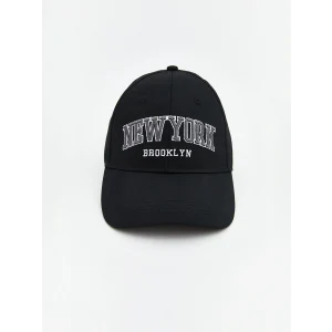LCW ACCESSORIES Siyah New York Nakışlı Kadın Kep Şapka