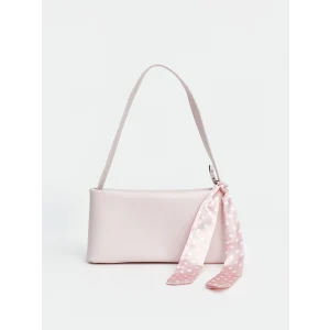 LCW ACCESSORIES Pembe Fular Aksesuarlı Deri Görünümlü Kadın Omuz Çantası