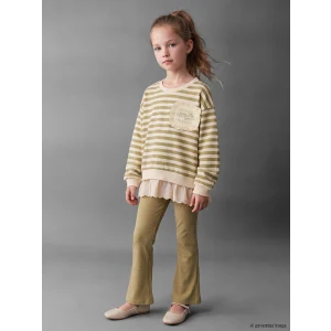 LCW Kids Yeşil Fırfırlı Kız Çocuk Kalın Takım