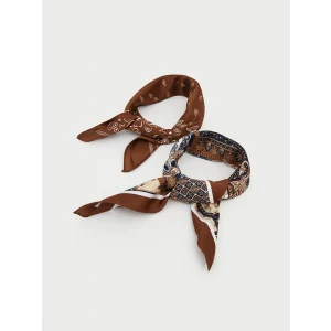 LCW ACCESSORIES Kahverengi Desenli Kadın Bandana 2li