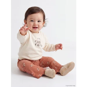 LCW baby Ekru Çiçekli Kız Bebek Takım