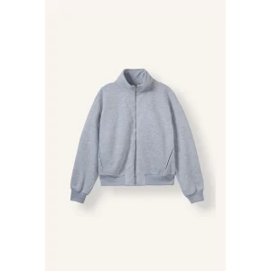 Defacto I3302AXGR93 Gri Regular Fit Yarım Balıkçı Yaka Fermuarlı Cepli Sweatshirt Hırka