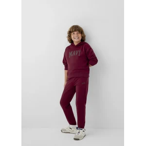 Mavi 6010024-70394 Mavi Logo Baskılı Bordo Eşofman Altı