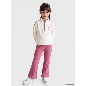 LCW Kids Ekru Dik Yaka Kız Çocuk Soft Touch Taytlı Takım