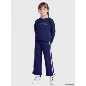 LCW Kids Lacivert Taşlı Kız Çocuk Soft Touch Takım