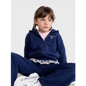 LCW Kids Lacivert Kapüşonlu Kız Çocuk Eşofman Takım