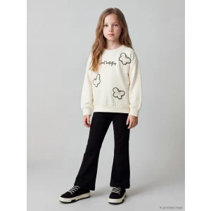 LCW Kids Ekru Bisiklet Yaka Kız Çocuk Takım