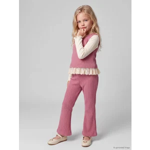 LCW Kids Ekru Bisiklet Yaka Kız Çocuk Takım