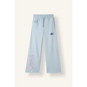 Defacto I5110A8BE343 Mavi Wide Leg Disney Lilo & Stitch Lisanslı Baskılı Eşofman Altı Kız Çocuk