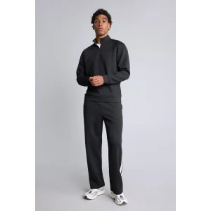 Defacto H8164AXBK81 Siyah Relax Fit Şerit Detaylı Dalgıç Kumaş Jogger Eşofman Altı