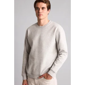 Defacto H5180AXGR210 Gri Regular Fıt Bisiklet Yaka Basic Sweatshırt