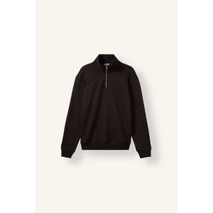 Defacto X7405AZBN337 Kahve Regular Fit Dik Yaka Yarım Fermuarlı Basic Sweatshirt