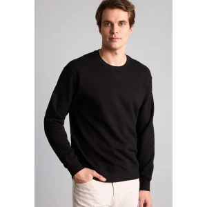 Defacto E8339AXBK81 Siyah Pamuklu Regular Fit Basic Sweatshirt