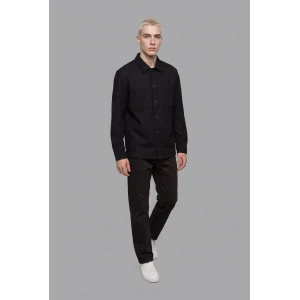 Defacto H6548AXBK81 Siyah Regular Fit Çift Cepli Gömlek Ceket