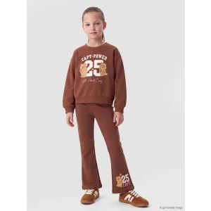 LCW Kids Kahverengi Baskılı Kız Çocuk Takım