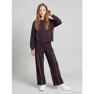 LCW Kids Mürdüm Bisiklet Yaka Kız Çocuk Soft Touch Eşofman Takım